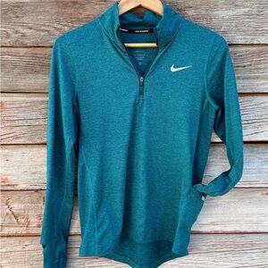 Nike Running Dri-Fit Teal Quarter-Zip Top